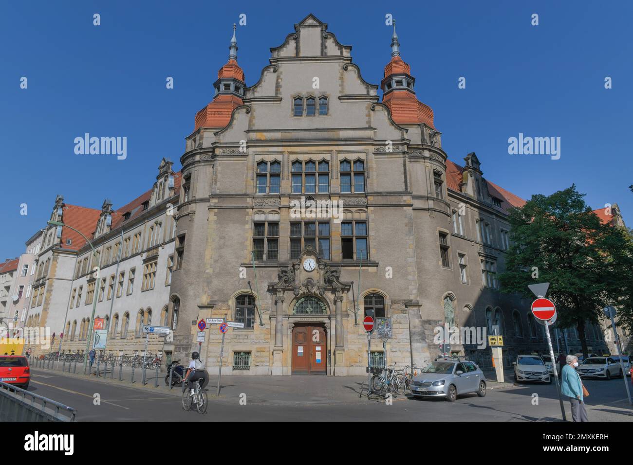 Neukölln Corte locale, Karl-Marx-Straße, Neukölln, Berlino, Germania, Europa Foto Stock