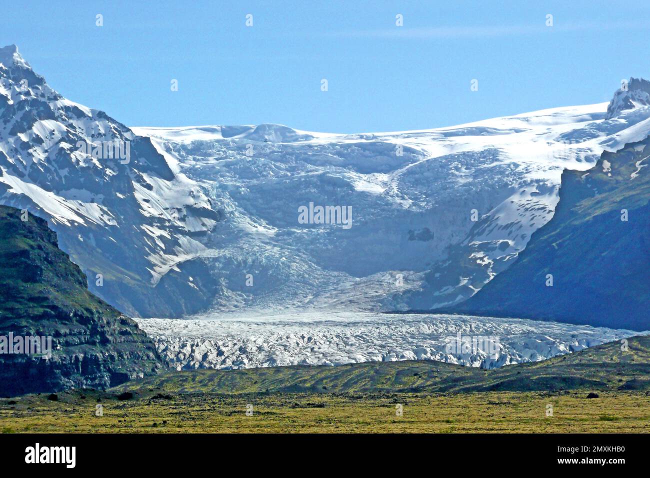 Ghiacciaio di Vatnajökull, il più grande ghiacciaio d'Europa, l'Islanda, l'Europa Foto Stock