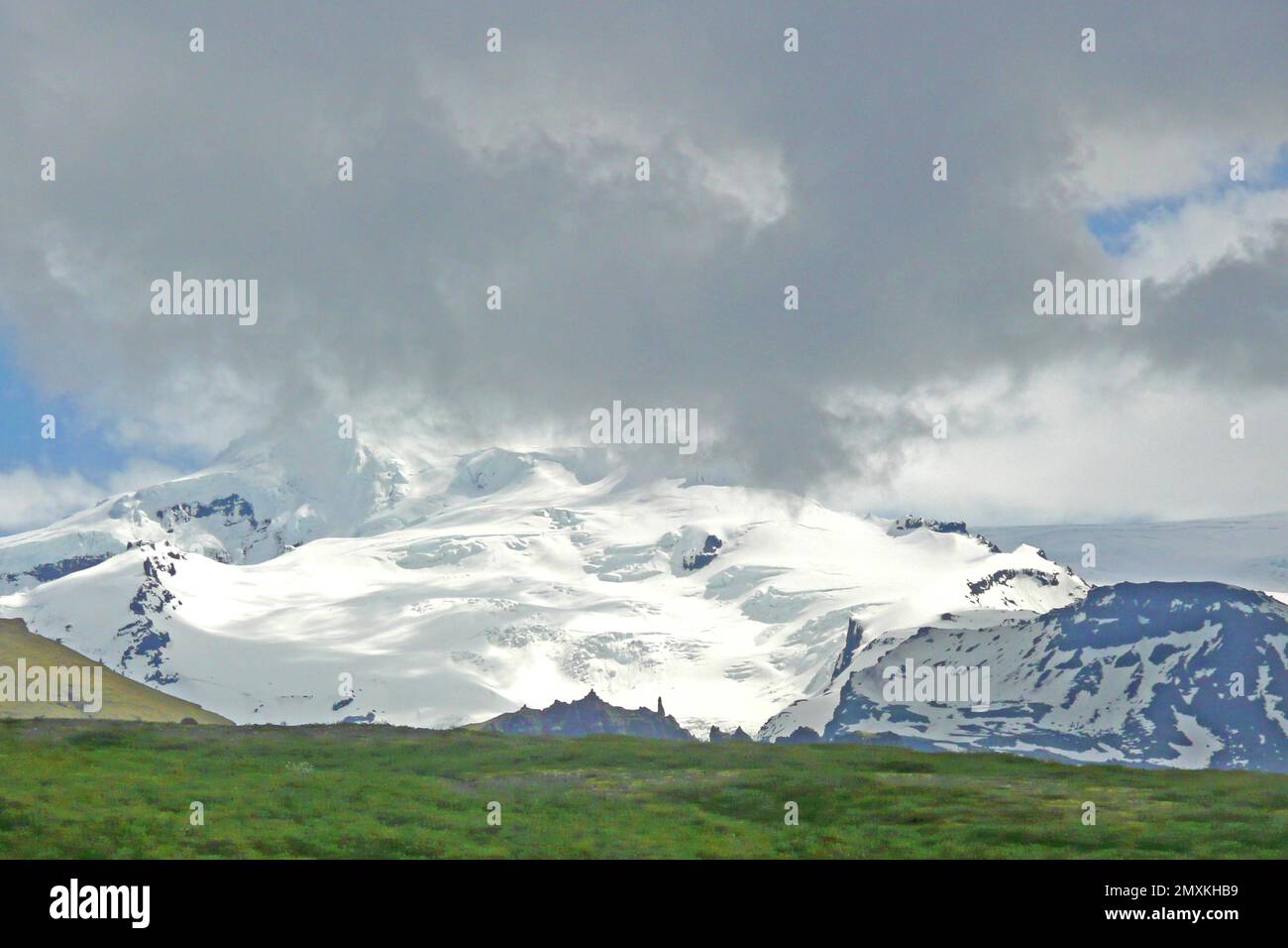 Ghiacciaio di Vatnajökull, il più grande ghiacciaio d'Europa, l'Islanda, l'Europa Foto Stock