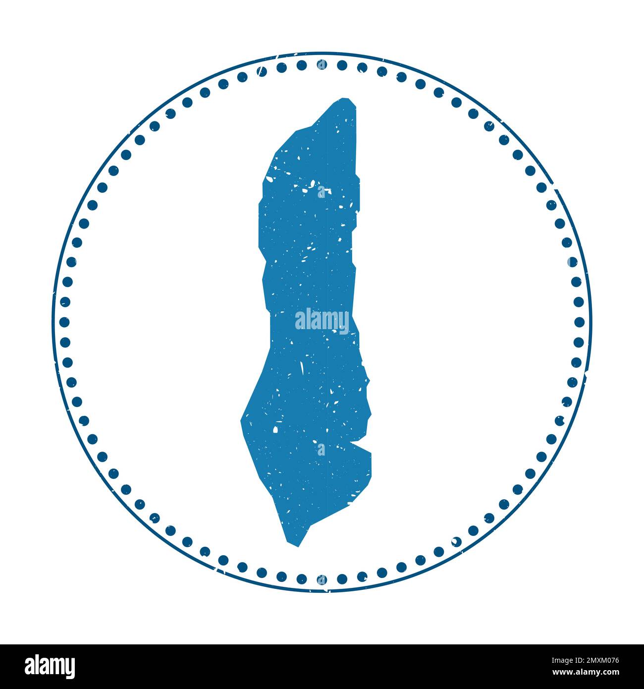 Adesivo Grand Turk Island. Timbro in gomma da viaggio con forma della mappa, illustrazione vettoriale. Illustrazione Vettoriale