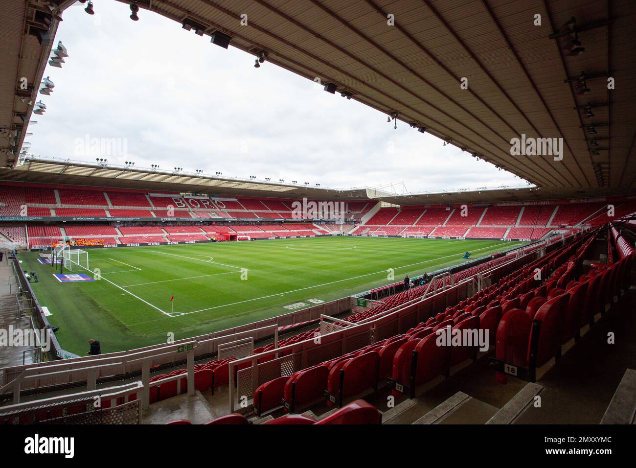 Durante la partita del campionato Sky Bet Middlesbrough vs Blackpool al Riverside Stadium, Middlesbrough, Regno Unito, 4th febbraio 2023 (Foto di ben Early/News Images) Foto Stock