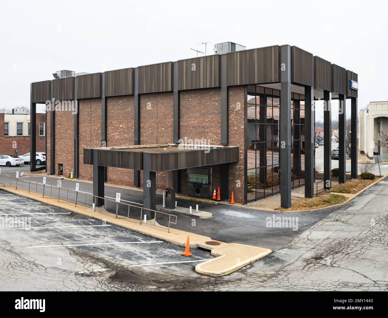 Farm and Home risparmio edificio in Webster boschetti Foto Stock