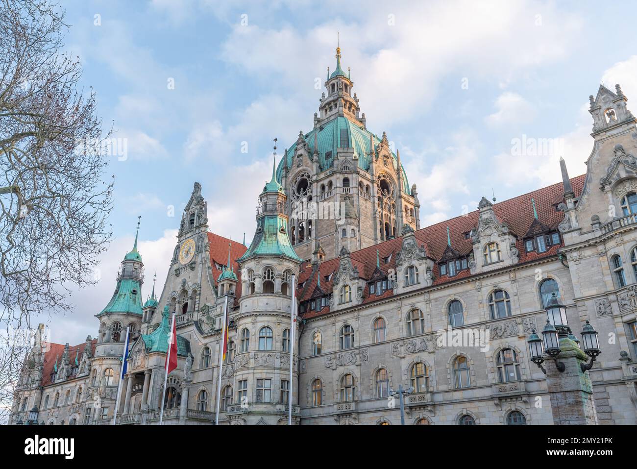 Hannover nuovo Municipio - Hannover, Germania Foto Stock