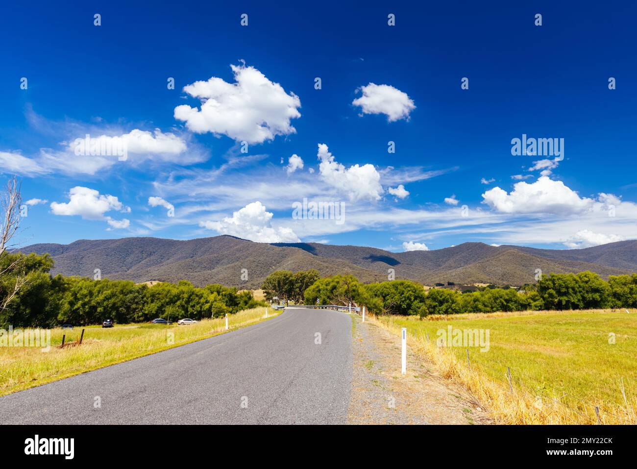 Fiume Kiewa nella Valle dei forni in Australia Foto Stock