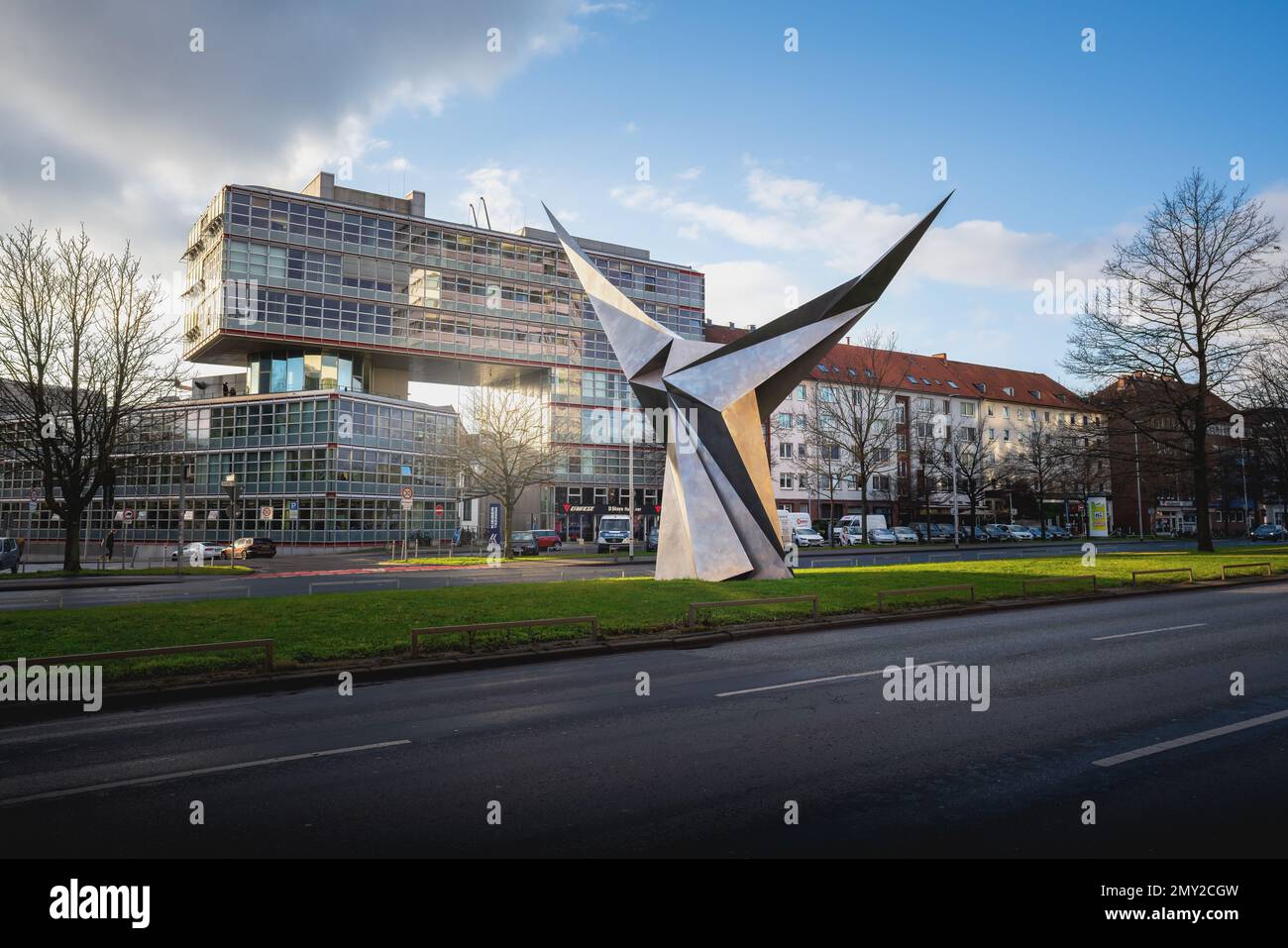 Stahl 17/87 scultura di Erich Hauser - Hannover, bassa Sassonia, Germania Foto Stock