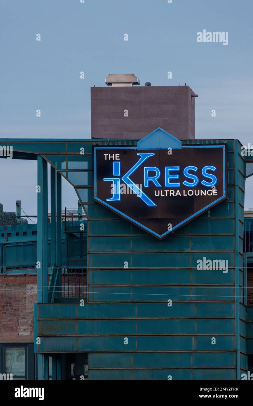 Il Kress Sign nel centro di Yuma Az Foto Stock