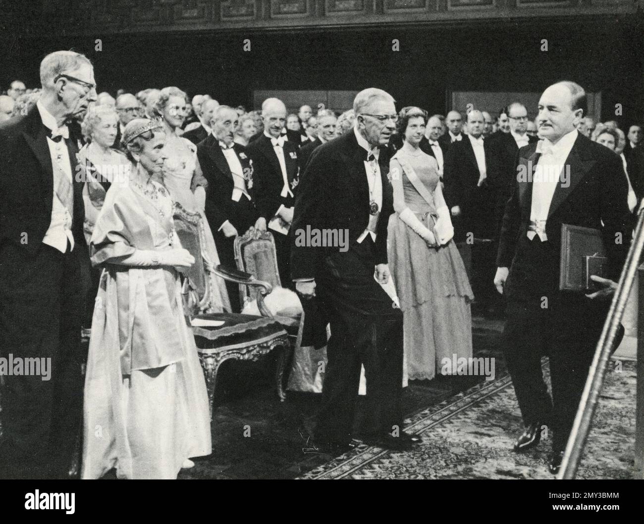 Il poeta scrittore italiano Salvatore Quasimodo riceve il Premio Nobel per la letteratura, Stoccolma, Svezia 1959 Foto Stock