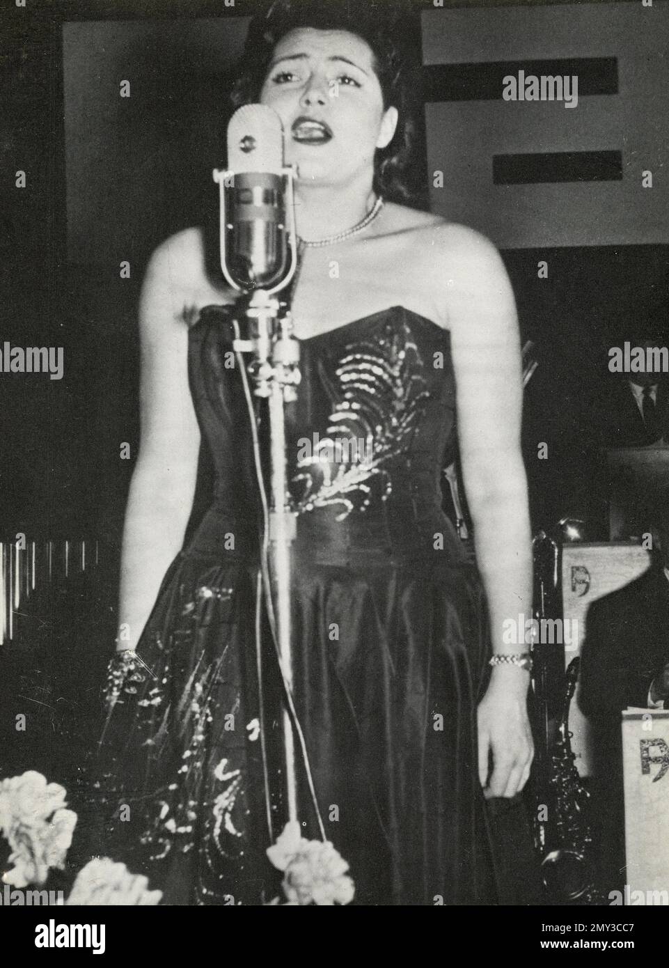 La cantante italiana Nilla Pizzi, vincitrice del primo Festival di Sanremo, Italia 1951 Foto Stock