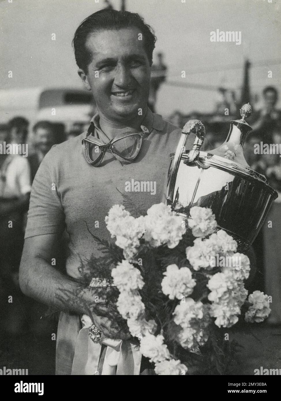 Pilota automobilistico italiano Alberto Ascari, Italia 1955 Foto Stock