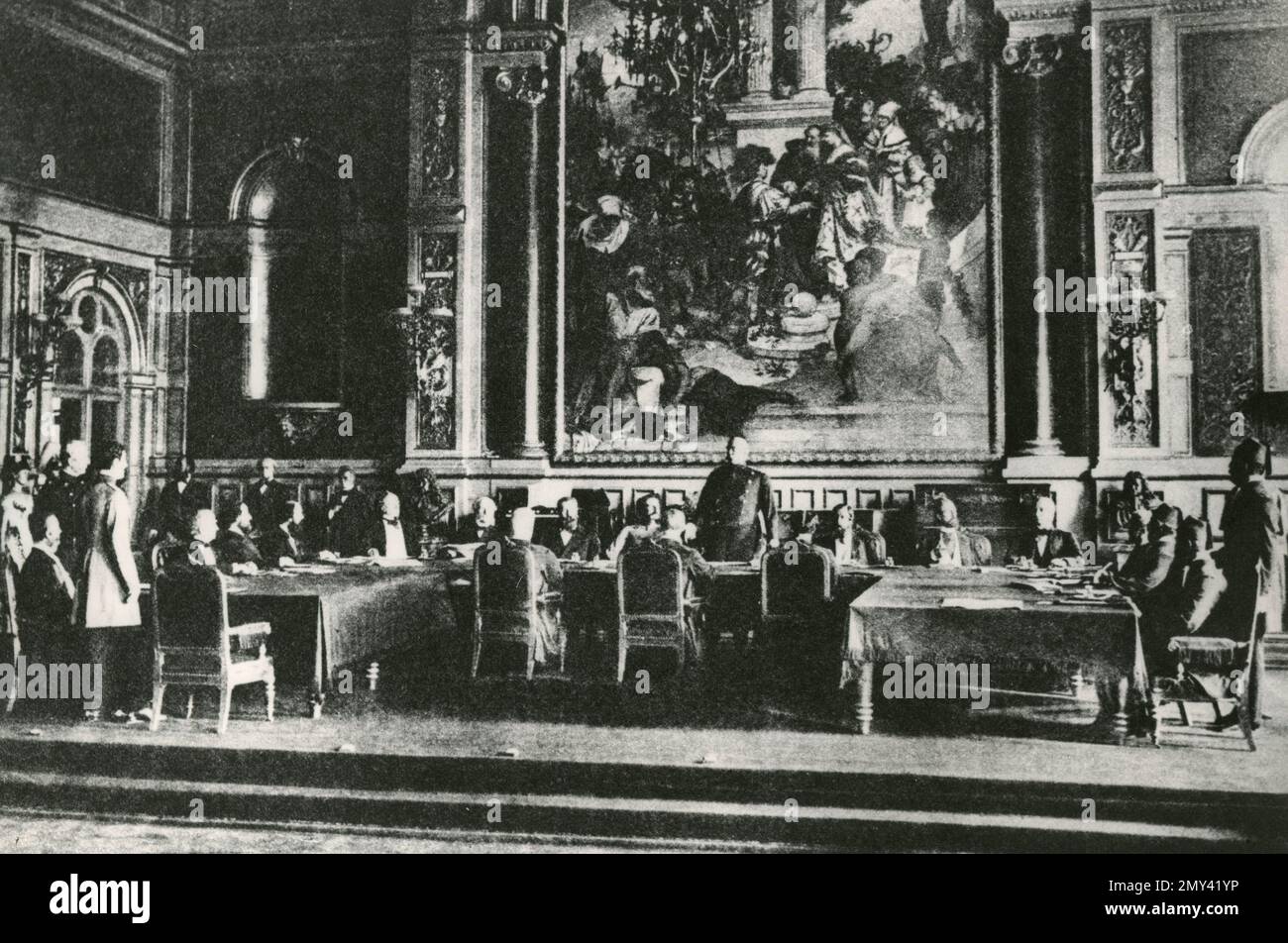 Vista del Congresso di Berlino, Germania 1878 Foto Stock