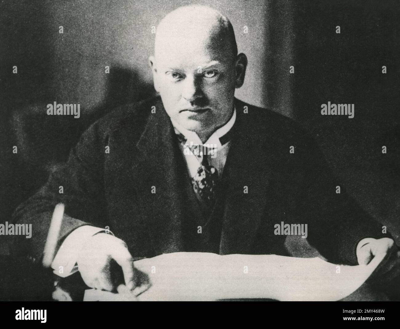 Ritratto dello statista e cancelliere tedesco Gustav Ernst Stresemann, Germania, 1920s Foto Stock