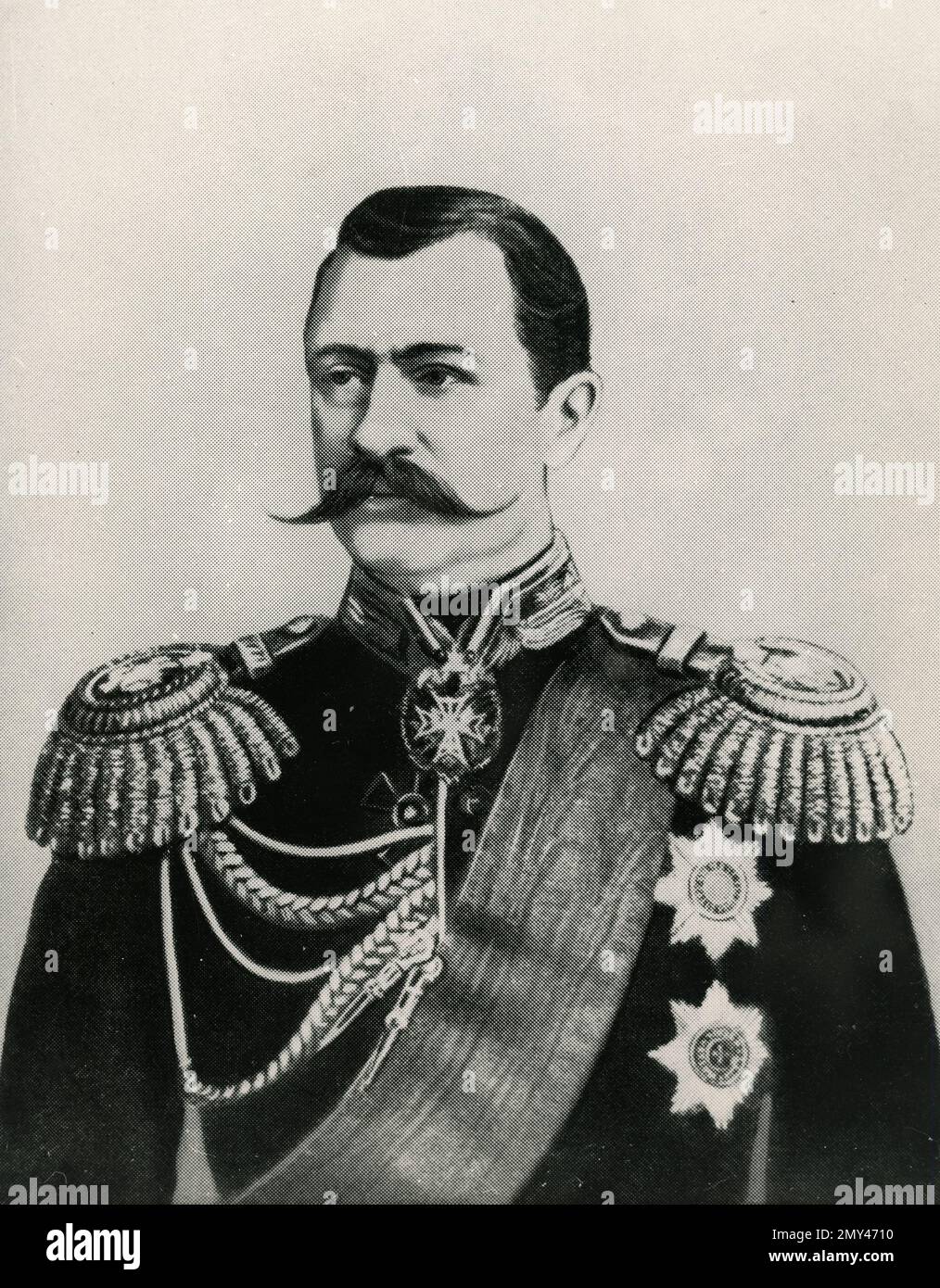 Ritratto dello statista russo Nikolay Mezentsov, Russia 1870s Foto Stock