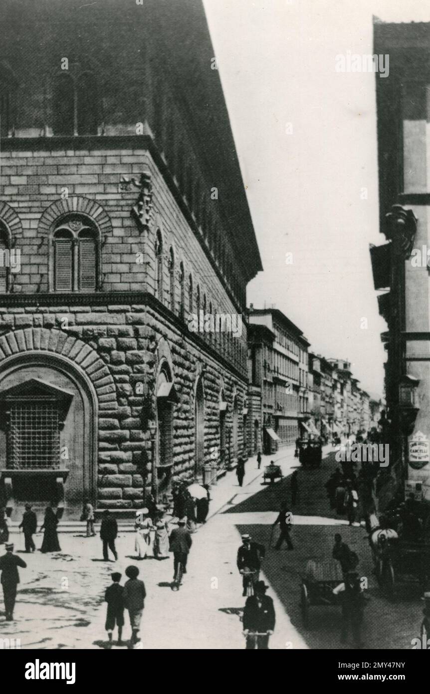 Veduta del centro di Firenze 1890s Foto Stock