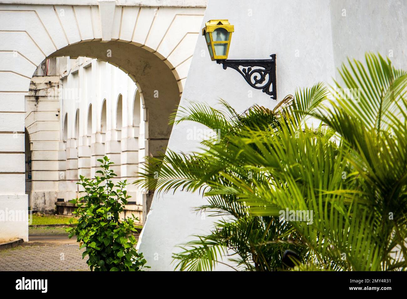 La città murata con il suo forte olandese, bastioni e bastioni. Galle, Sri Lanka Foto Stock