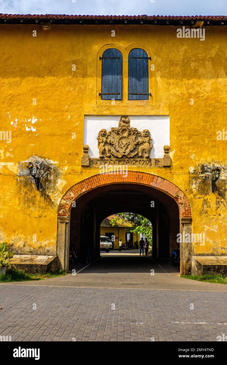 La città murata con il suo forte olandese, bastioni e bastioni. Galle, Sri Lanka Foto Stock