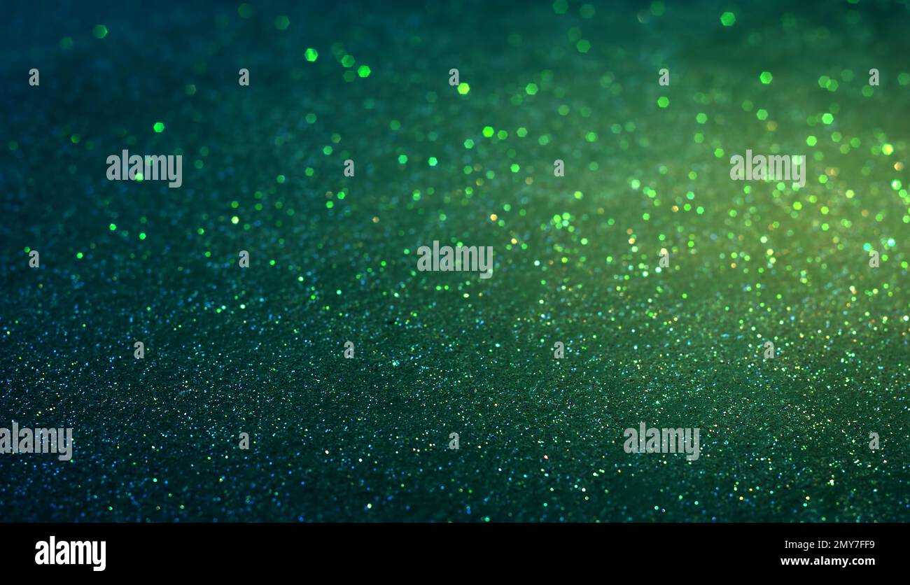 Sfondo verde glitter, brillante glitter Foto Stock