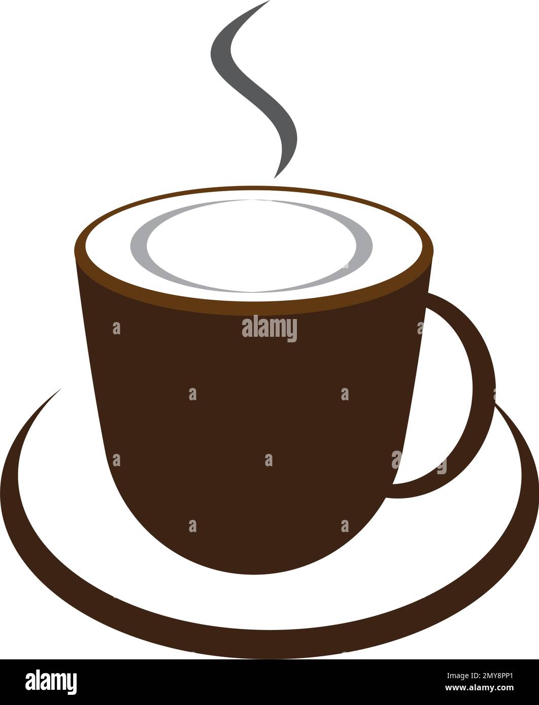 Tazza da caffè modello Logo icona vettore design Illustrazione Vettoriale