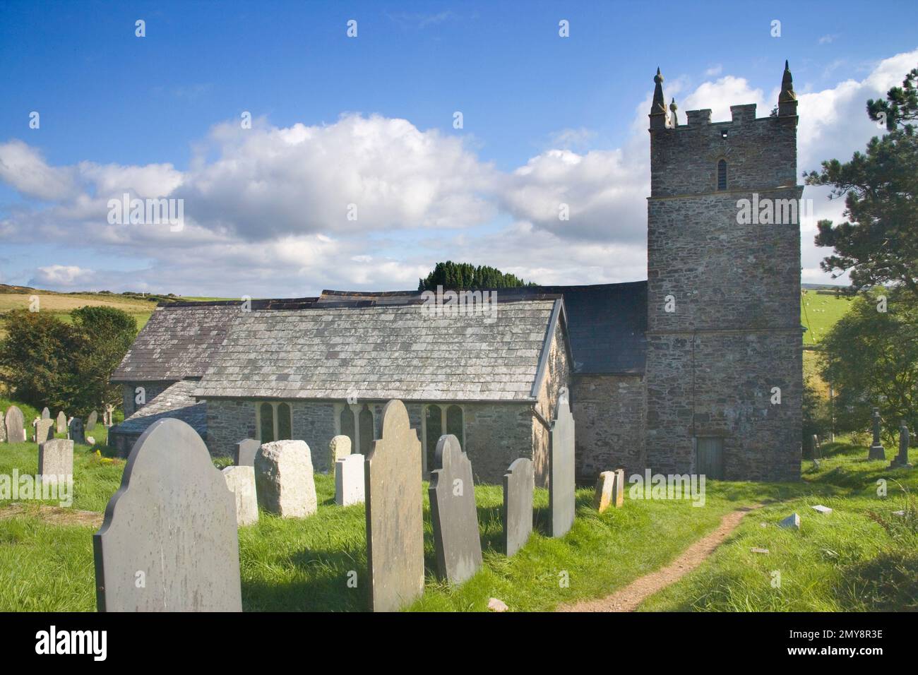 countisbury chiesa comune, parco nazionale Exmoor nel somerset Foto Stock