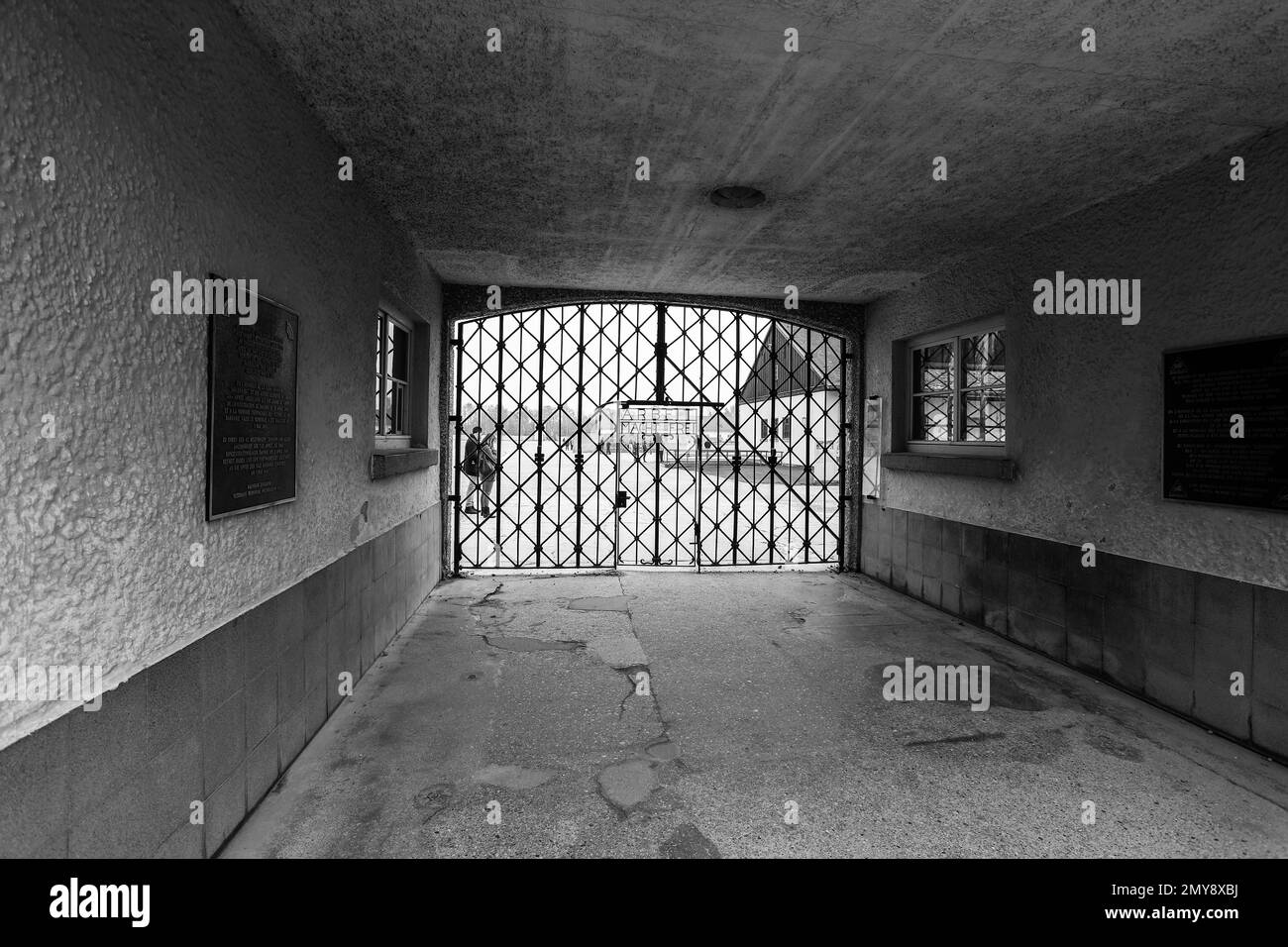 ricordate le persone uccise in guerra, dachau germania Foto Stock