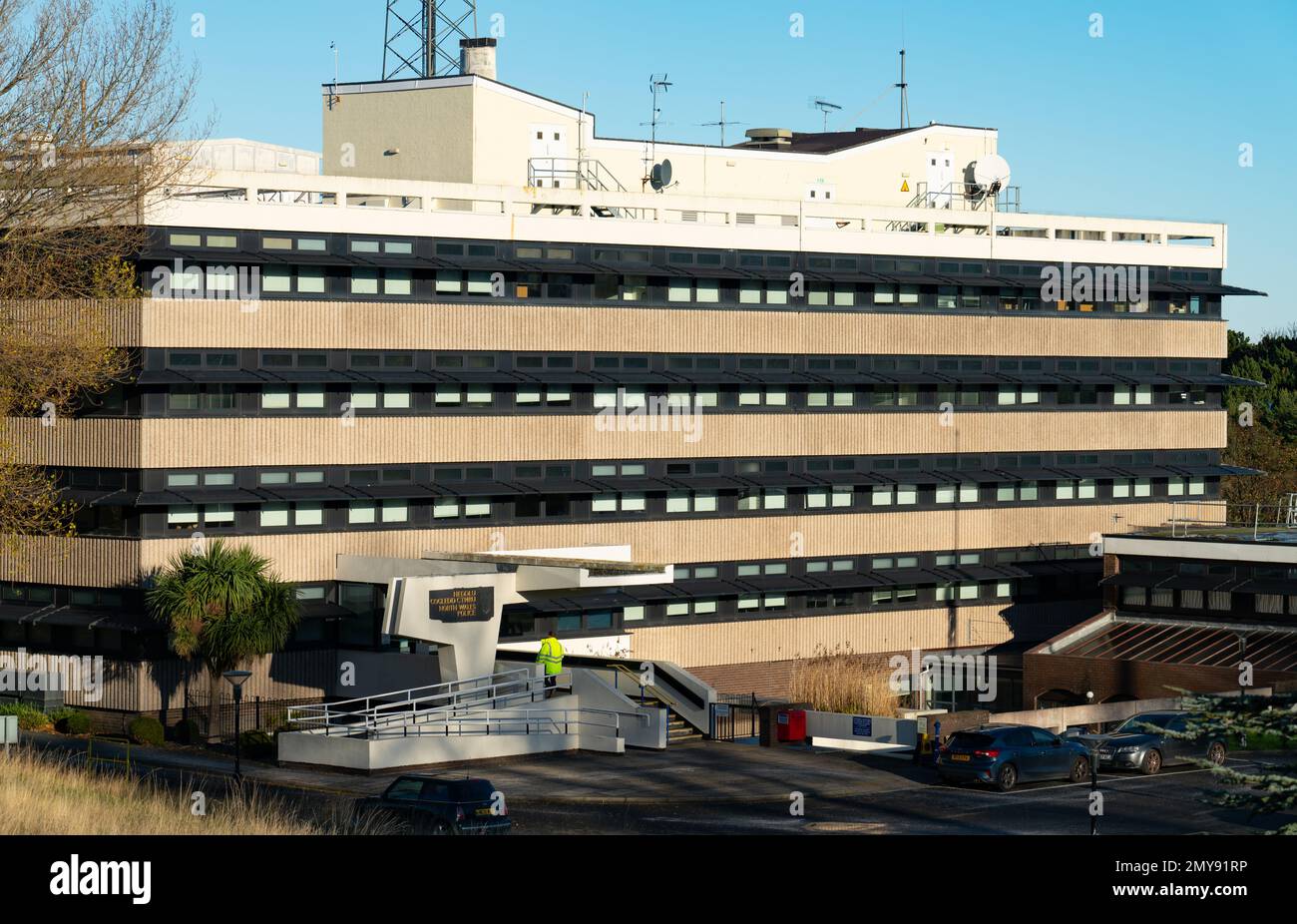 Uffici di polizia del Galles del Nord, Old Colwyn, Galles del Nord. Immagine ripresa nel dicembre 2022. Foto Stock