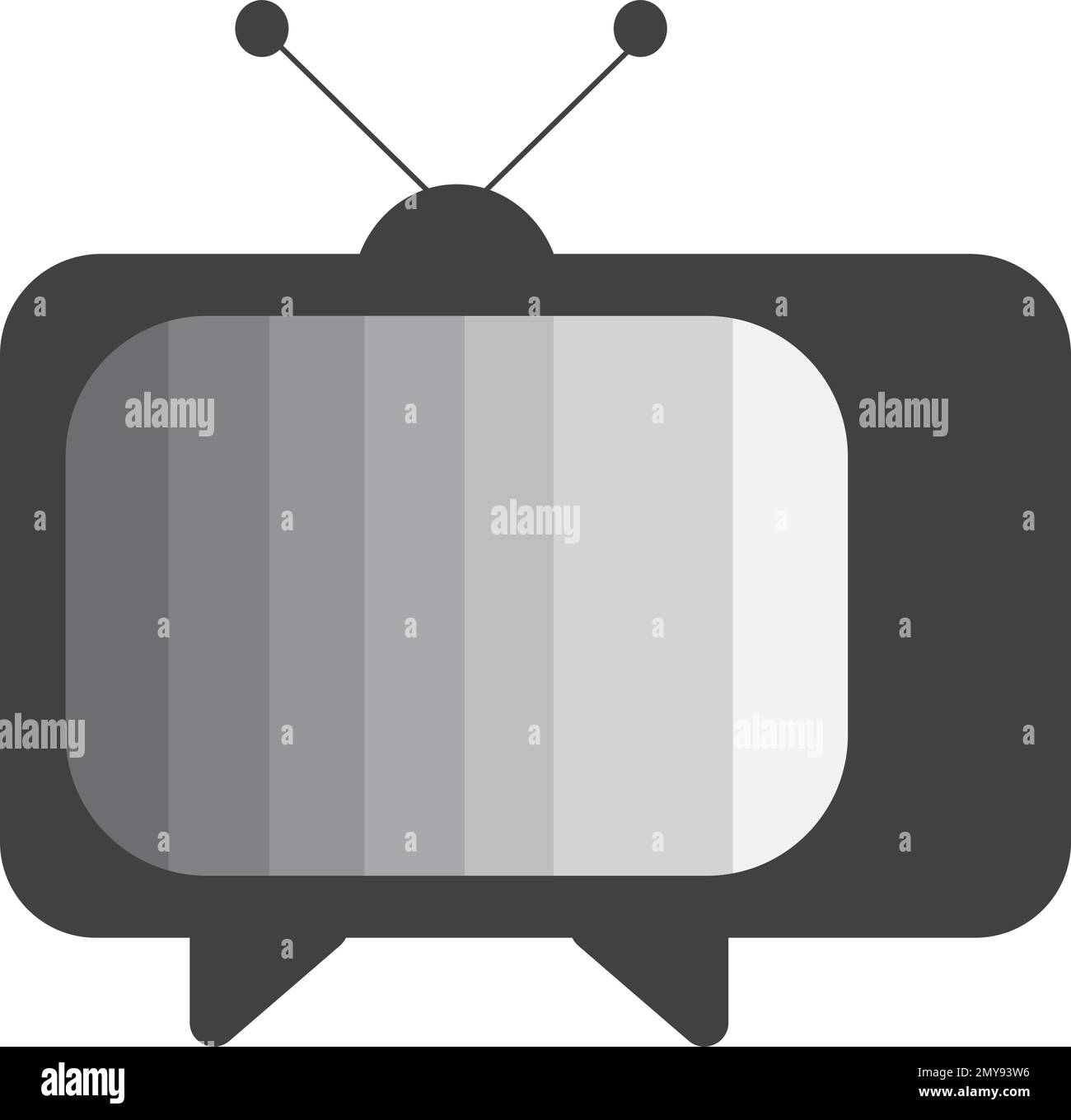 Logo TV vettoriale design icona piatta Illustrazione Vettoriale