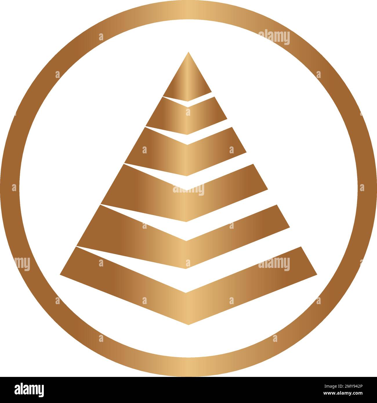 Ilualizzazione vettoriale del modello di logo Pyramid Illustrazione Vettoriale