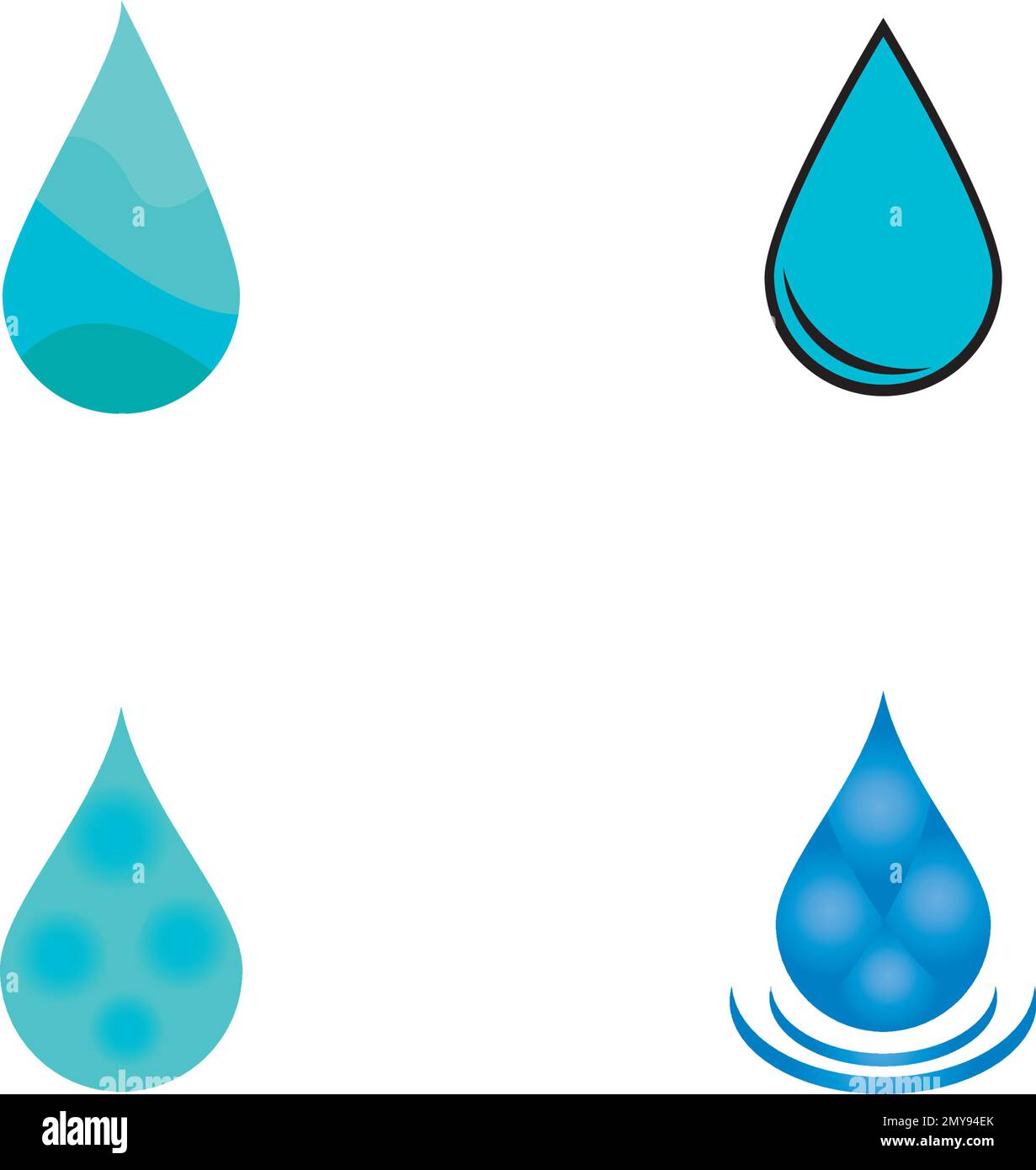 disegno dell'illustrazione vettoriale dell'icona della goccia d'acqua Illustrazione Vettoriale
