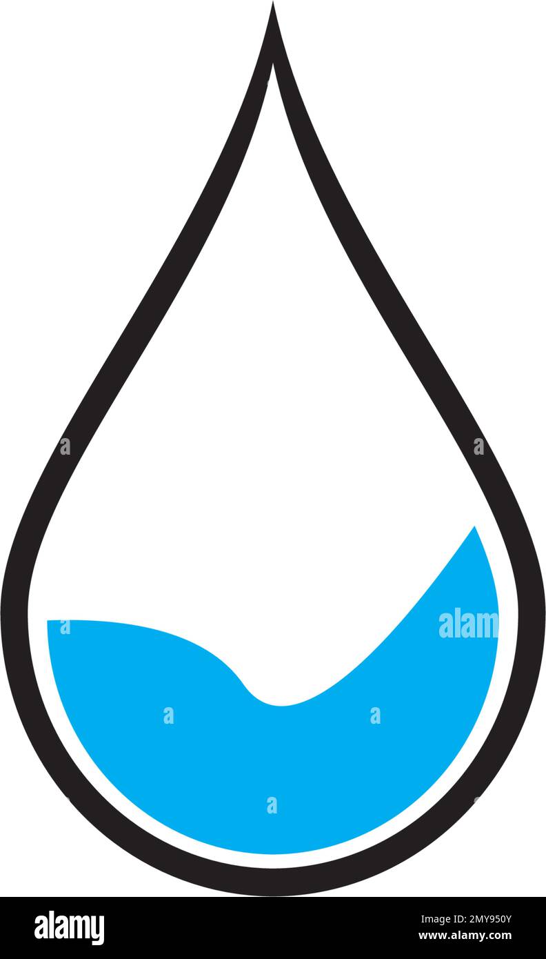 disegno dell'illustrazione vettoriale dell'icona della goccia d'acqua Illustrazione Vettoriale