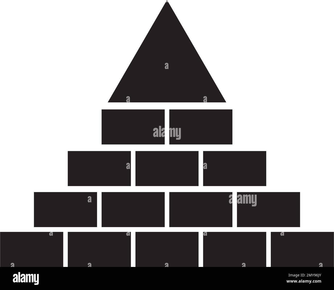 Ilualizzazione vettoriale del modello di logo Pyramid Illustrazione Vettoriale