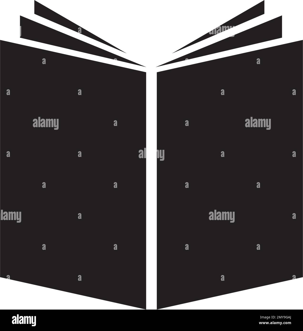 Design dell'illustrazione vettoriale del modello di logo del libro Education Illustrazione Vettoriale