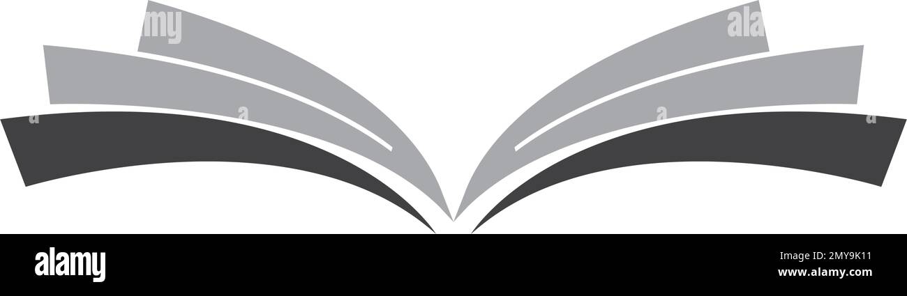 Design dell'illustrazione vettoriale del modello di logo del libro Education Illustrazione Vettoriale