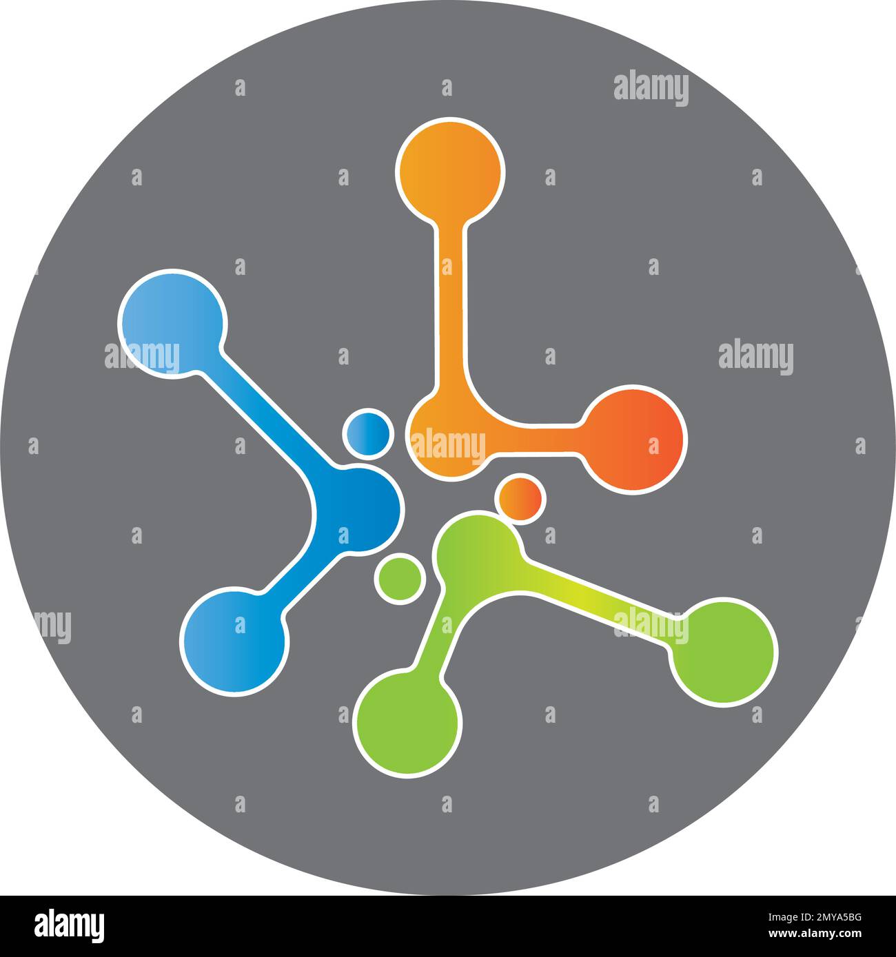 Icona vettore modello logo Molecule Illustrazione Vettoriale