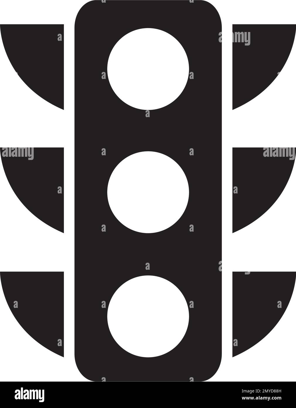 Icona Traffic Light Vector Flat Illustrazione Vettoriale