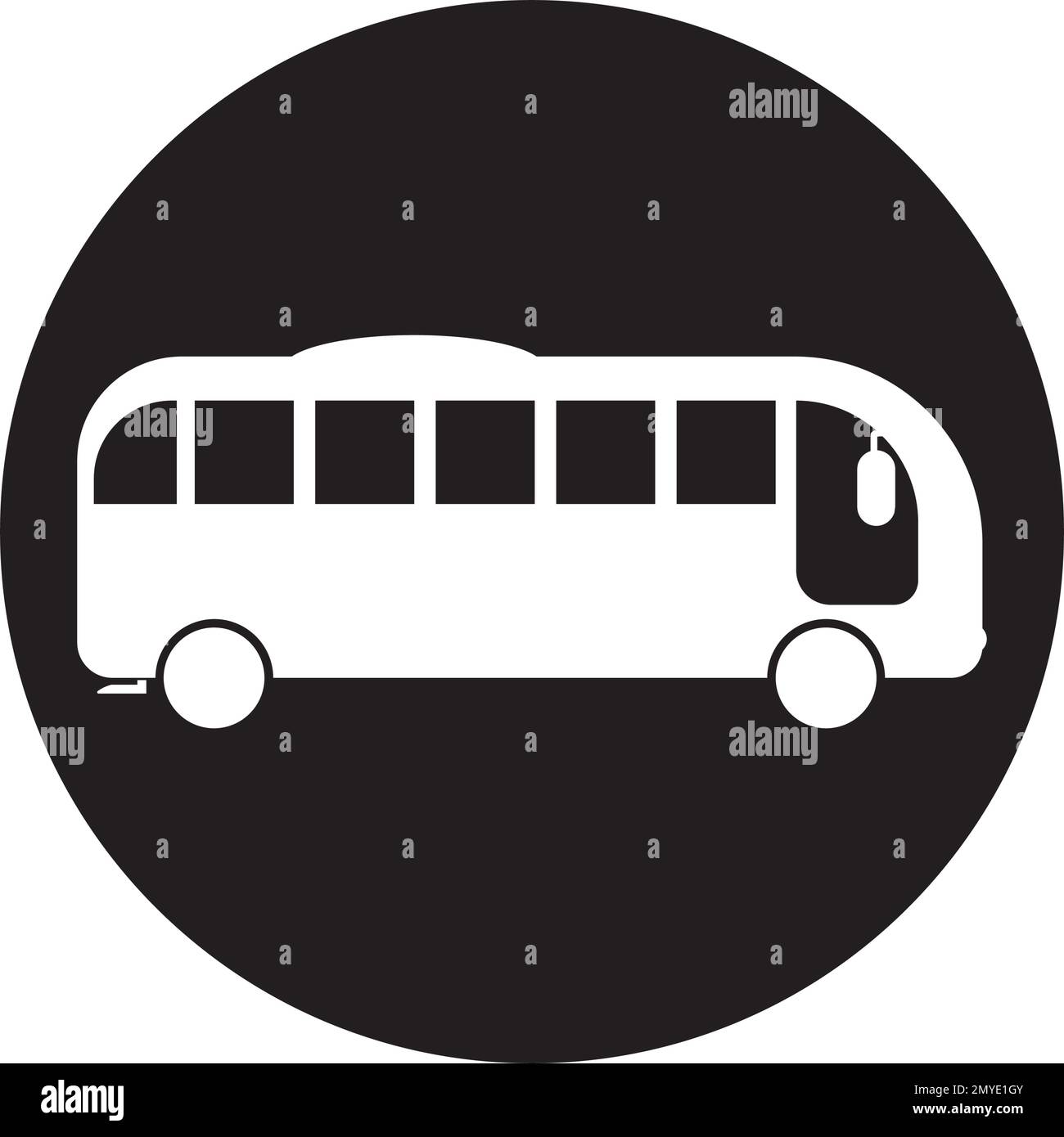 Icona Bus, disegno del modello di illustrazione Bus Vector Art Illustrazione Vettoriale