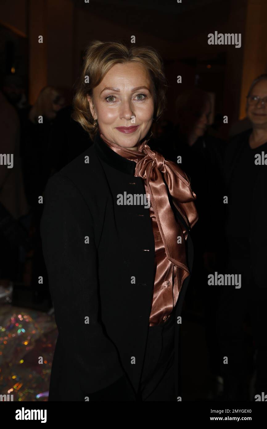 Dana Golombek bei der Anja Gockel Fashion Show 'sense' auf der Berlin Fashion Week Autunno/Inverno 2023 im Hotel Adlon Kempinski. Berlino, 18.01.2 Foto Stock