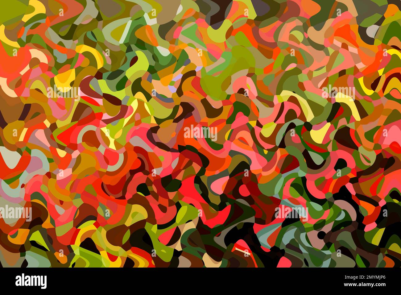 Macchie di colore, motivo ondulato, arte digitale, Canada, Nord America Foto Stock