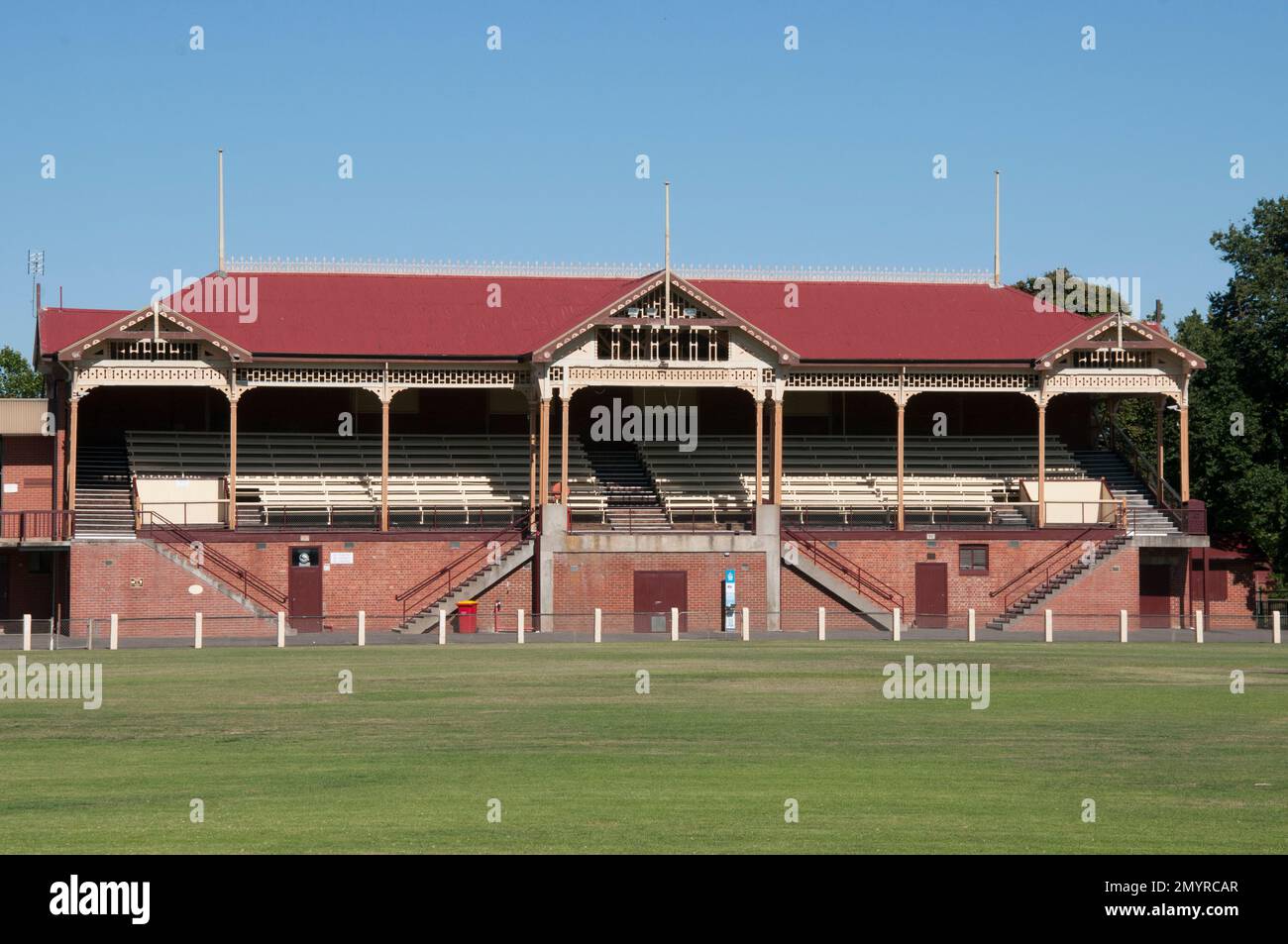 Grandstand (1895) al Princes Park a Maryborough, nel Victorian Central Goldfields Foto Stock