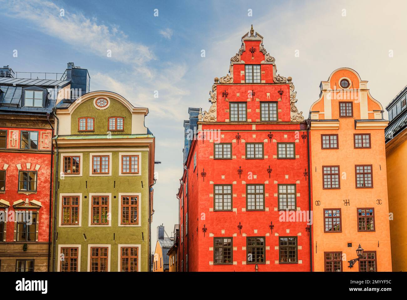 Stoccolma, Svezia. Famoso edificio a Stortorget, Gamla Stan Foto Stock