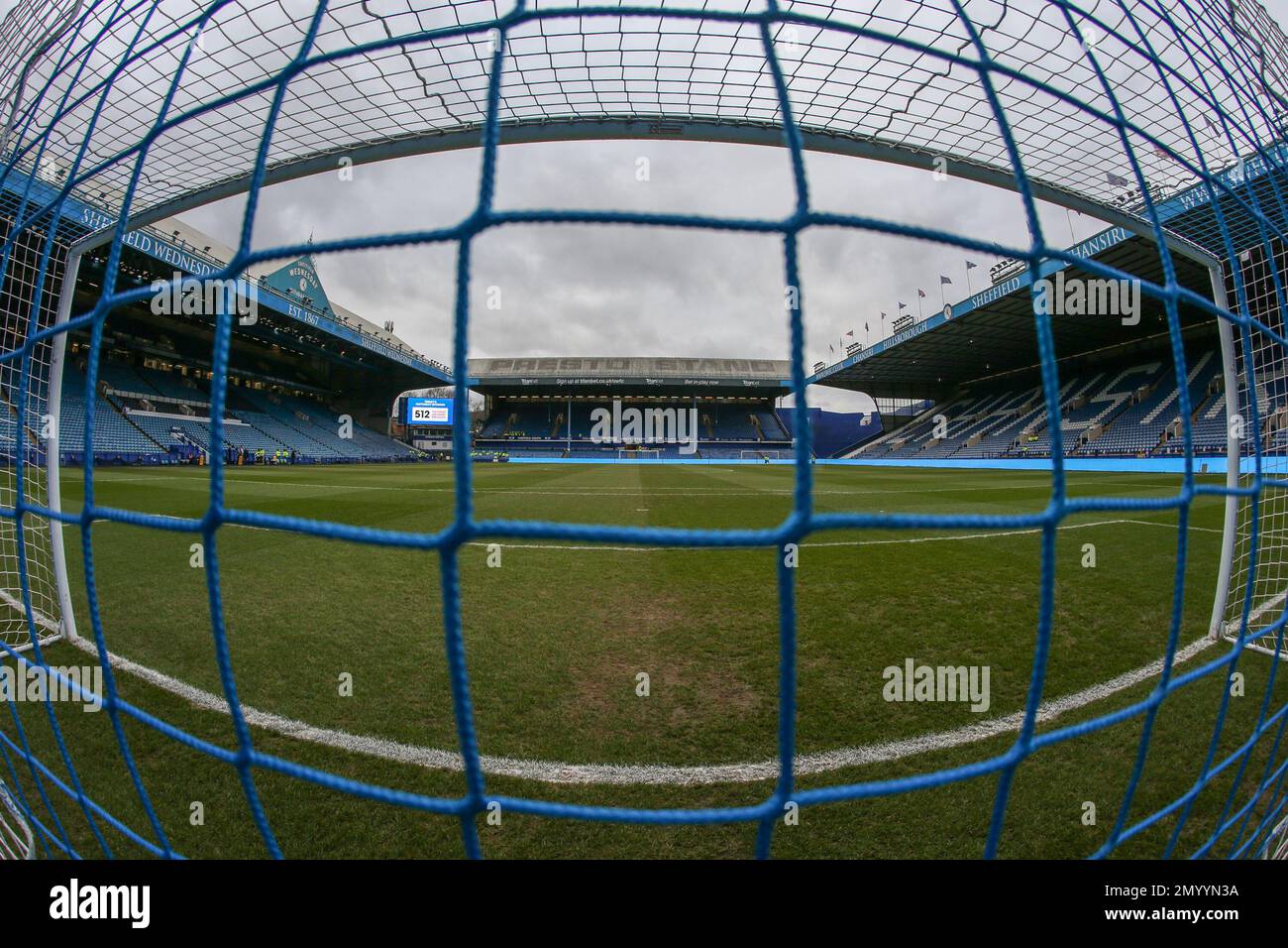 Sheffield, Regno Unito. 04th Feb, 2023. Una visione generale dello stadio durante la partita della Sky Bet League 1 Sheffield Mercoledì vs Plymouth Argyle a Hillsborough, Sheffield, Regno Unito, 4th Febbraio 2023 (Foto di Arron Gent/News Images) a Sheffield, Regno Unito il 2/4/2023. (Foto di Arron Gent/News Images/Sipa USA) Credit: Sipa USA/Alamy Live News Foto Stock