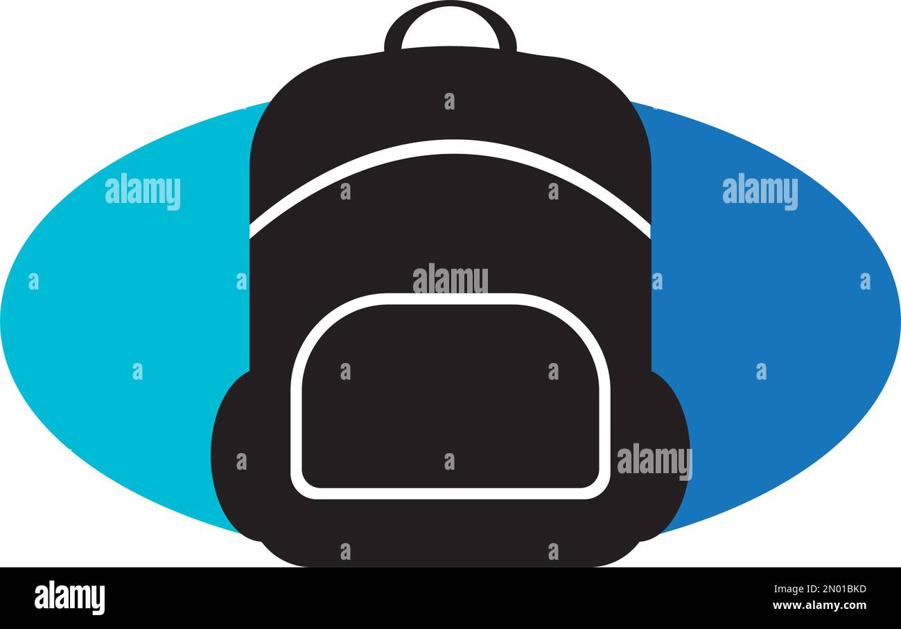 illustrazione del design del logo dell'icona da viaggio del sacchetto Illustrazione Vettoriale