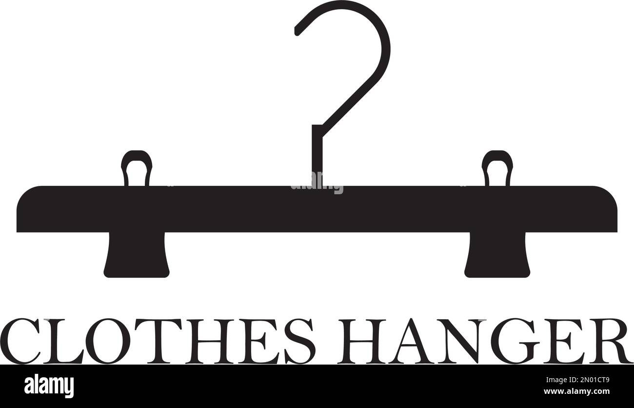 Abbigliamento Hanger logo disegno vettoriale illustrazione Illustrazione Vettoriale