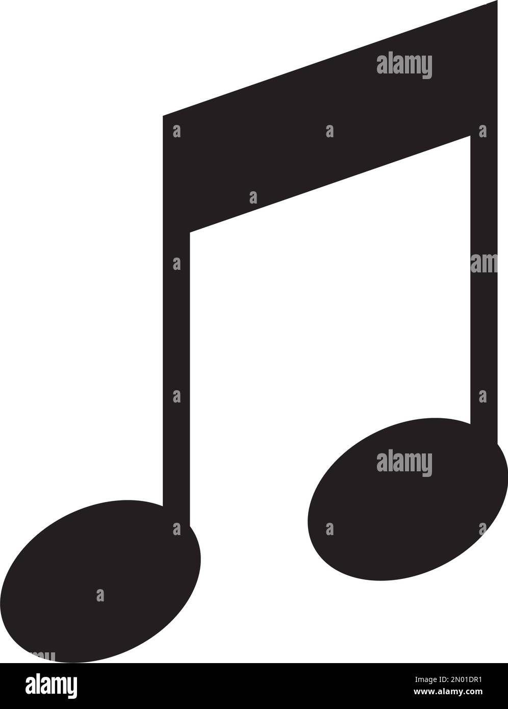 nota disegno vettoriale del logo musicale Illustrazione Vettoriale