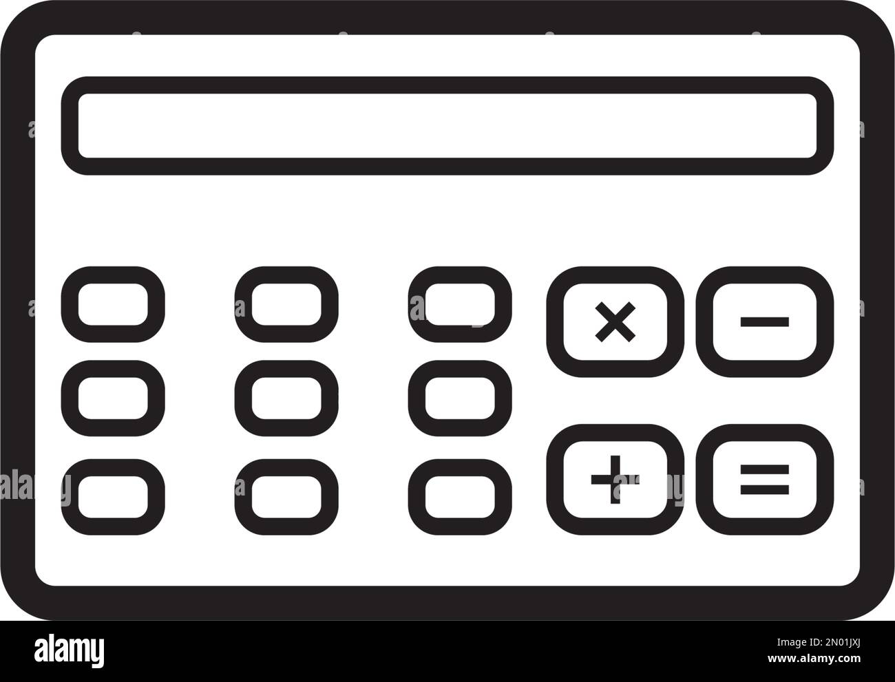 illustrazione dell'icona del vettore del logo della calcolatrice Illustrazione Vettoriale