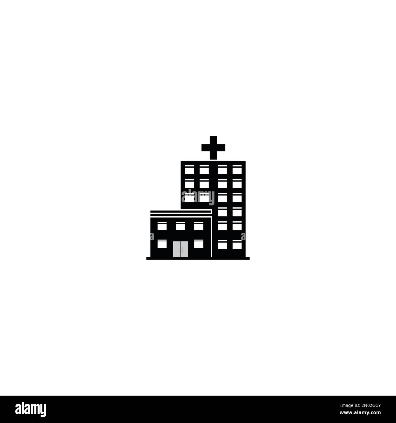 disegno di illustrazione vettoriale del logo dell'ospedale medico Illustrazione Vettoriale