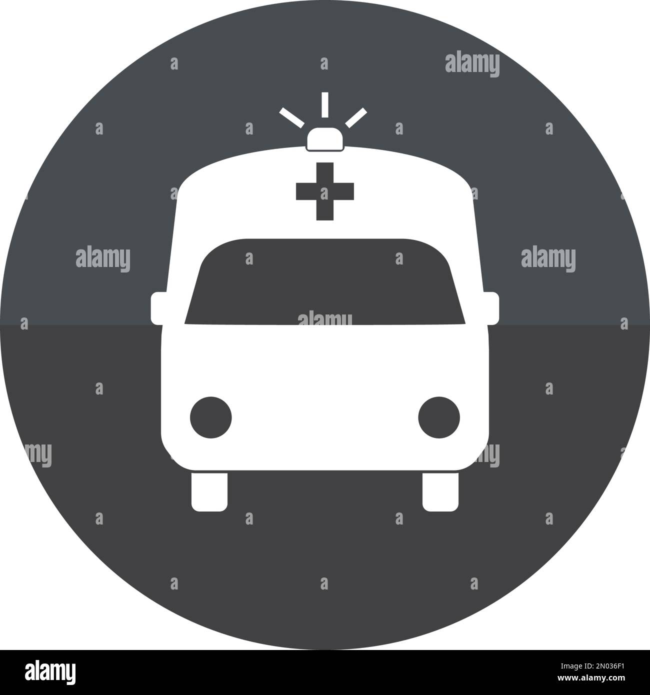 Disegno di illustrazione vettoriale dell'icona dell'ambulanza Illustrazione Vettoriale