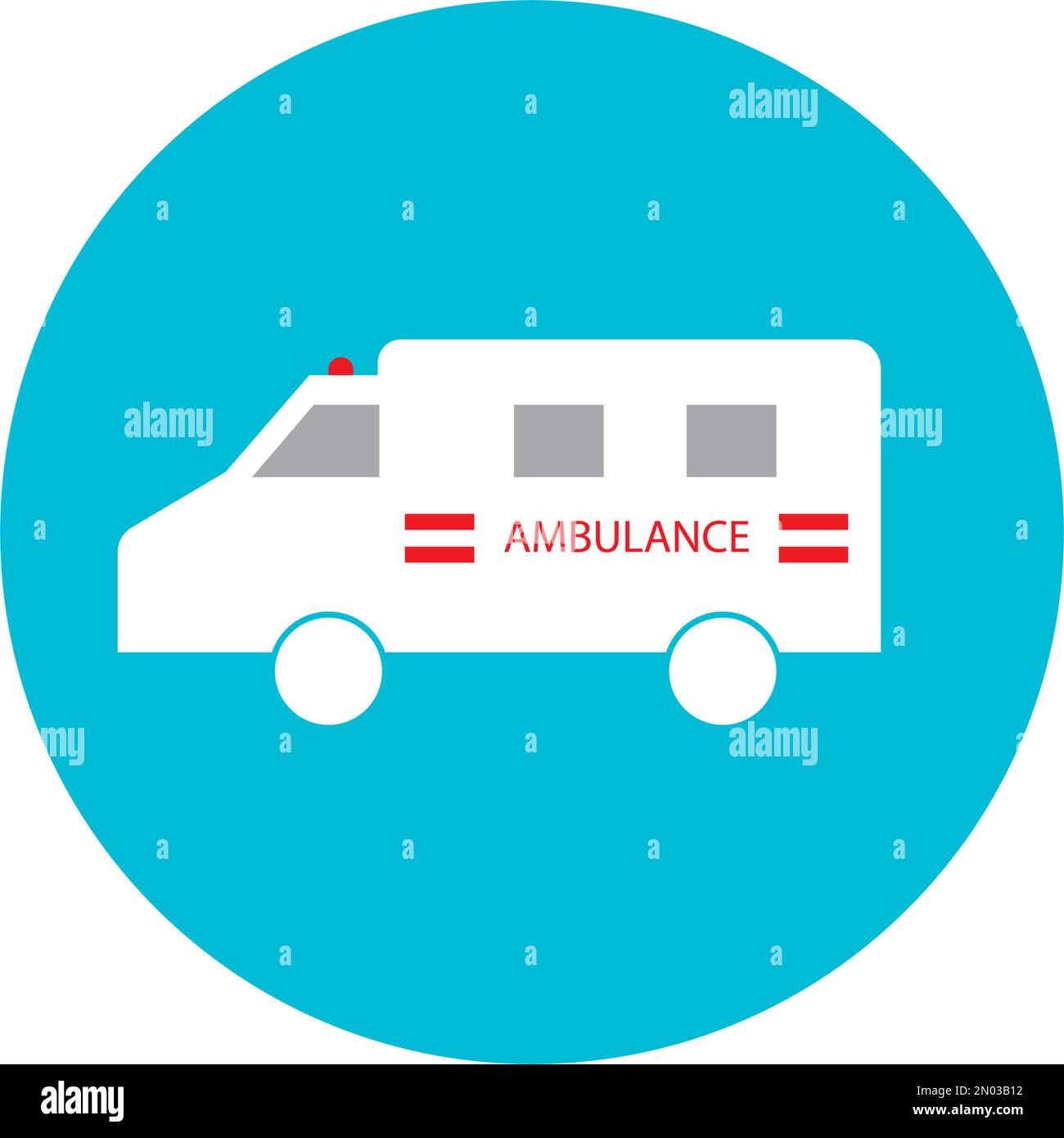 Disegno di illustrazione vettoriale dell'icona dell'ambulanza Illustrazione Vettoriale