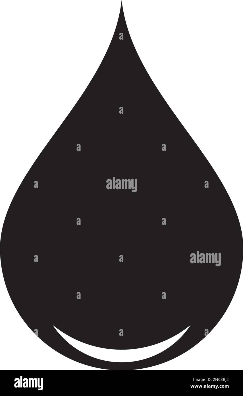 disegno del logo dell'illustrazione vettoriale dell'icona goccia d'acqua. Illustrazione Vettoriale