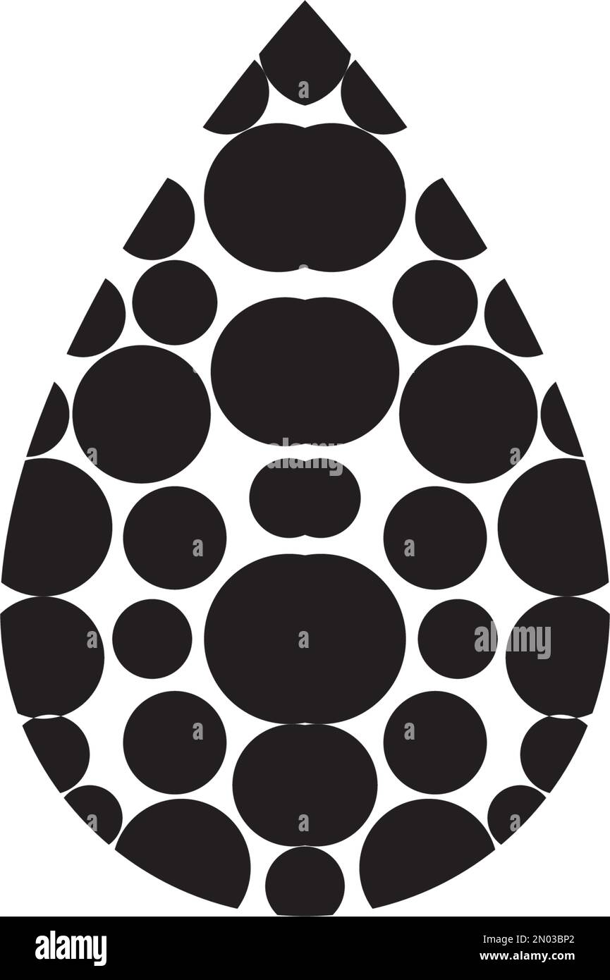 disegno del logo dell'illustrazione vettoriale dell'icona goccia d'acqua. Illustrazione Vettoriale