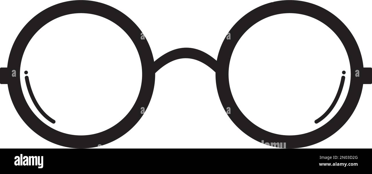 disegno di illustrazione vettoriale del marchio degli occhiali Illustrazione Vettoriale
