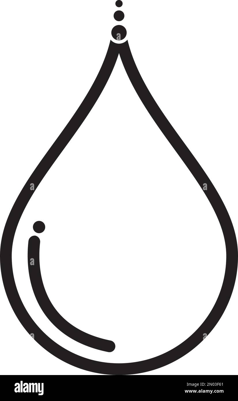 disegno del logo dell'illustrazione vettoriale dell'icona goccia d'acqua. Illustrazione Vettoriale